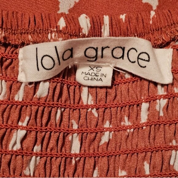 Lola Grace Tie Shoulder Dalmatian Mini Dress Size XS - Picture 4 of 5